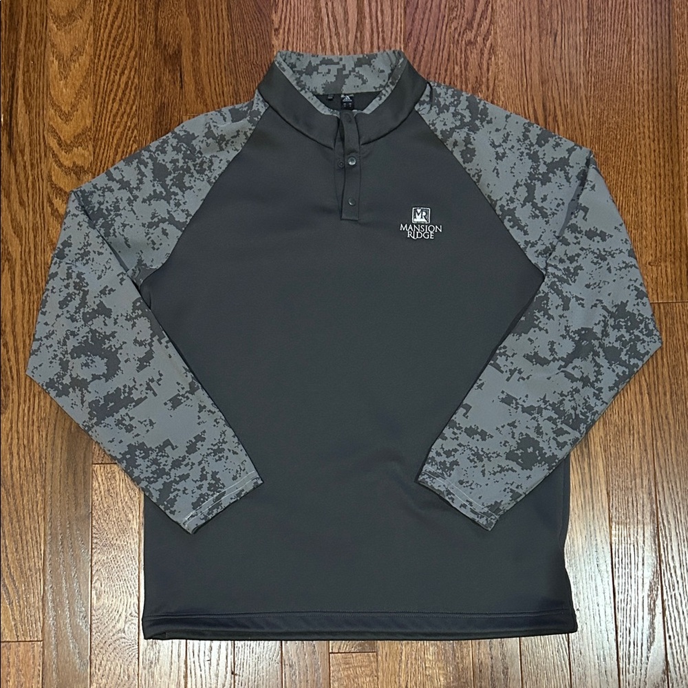 Adidas Black and Gray Men's Sweater